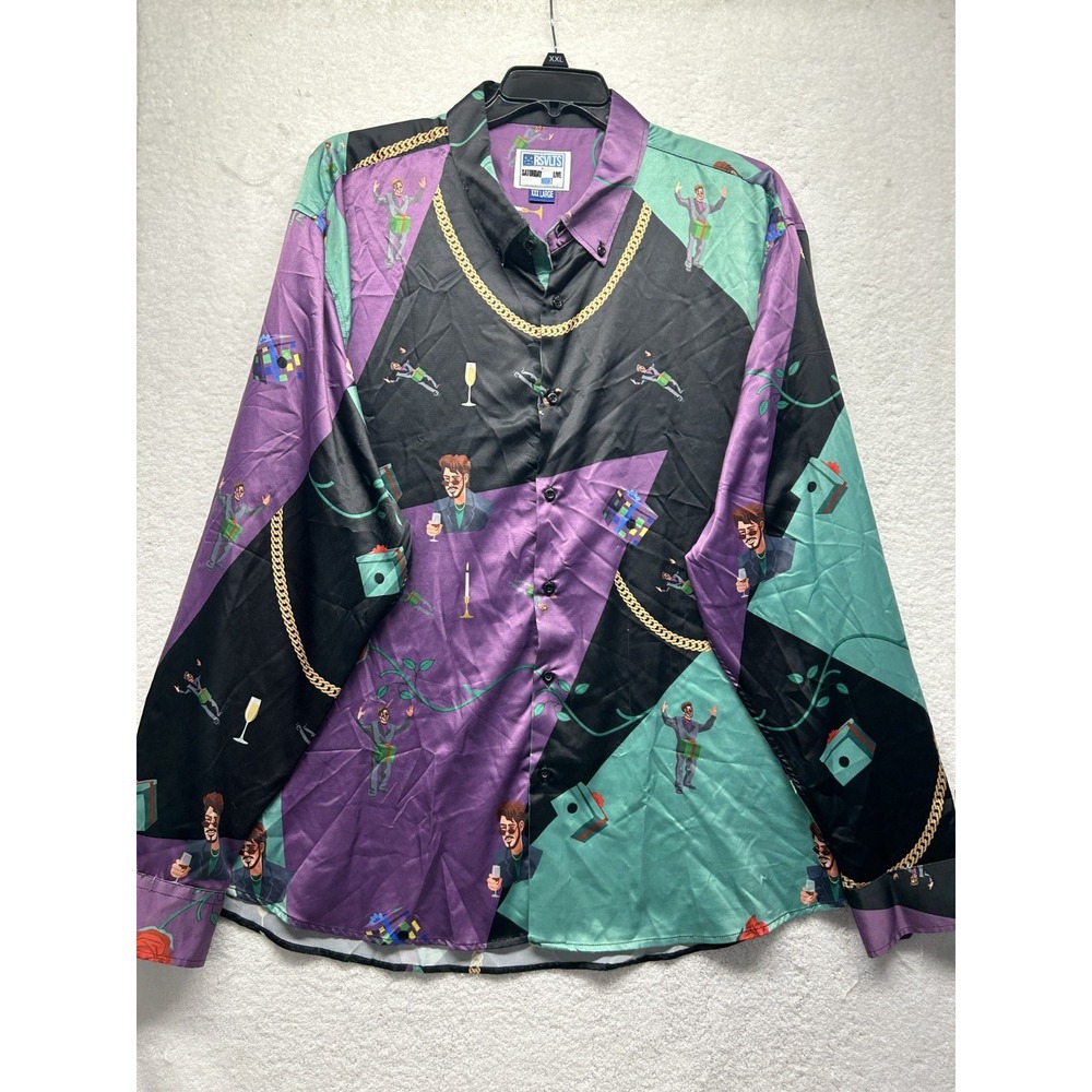 RSVLTS Saturday Night Live Mens Size 3XL D in a B Button Up Shirt (T7)